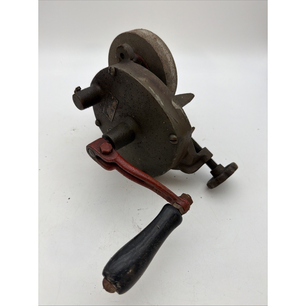 Prairie Tool Hand Crank Manual Bench Mount Grinder Tool Sharpener